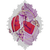 Gabi Sea Leaves Clock