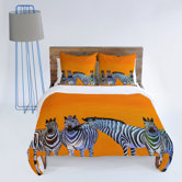 Clara Nilles Candy Stripe Zebras Duvet Cover Collection