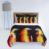 Clara Nilles Flaming Otters Duvet Cover Collection