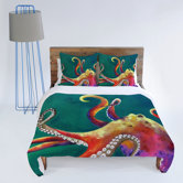 Clara Nilles Mardi Gras Octopus Duvet Cover Collection