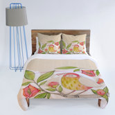 Cori Dantini Little Bird On A Flowery Branch Duvet Cover