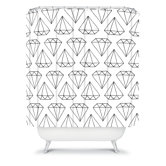 Wesley Bird Diamond Print Shower Curtain