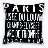 Paris Landmarks Pillow