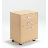 Intro 3 Drawer Desk High Pedestal