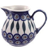 Peacock Medium Hand-Decorated Jug