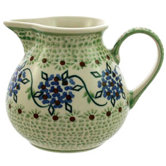 Green Floral Medium Hand-Decorated Medium Jug