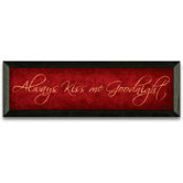 Always Kiss Me Goodnight Art Print Wall Art