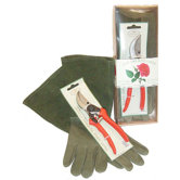 Rose Lover Glove with Pruner Gift Set