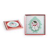 Christmas Cameo Square Serving Tray