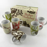 Boho Barrel 10 oz. Mug (Set of 6)