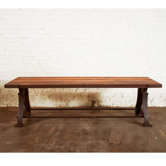 V12 Cast Iron and Wood Picnic Bench