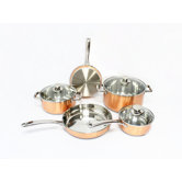 Copper 8 Piece Cookware Set
