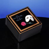 Phantom of the Opera Mask and Rose Glass Music Box