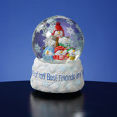 Snowman "Best Friends Are Flakes" Snow Globe