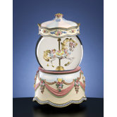Rose Parade Rotating Carousel Horse Water Globe