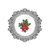 Boughs of Holly Round Doily