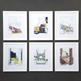 Dransfield Neutral Scenes Wall Art (Set of 6)