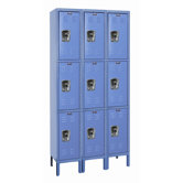ReadyBuilt Three Wide Triple Tier Locker in Marine Blue