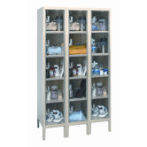 Safety-View Plus Stock Lockers - Five Tiers - 3 Sections (Unassembled)
