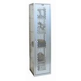 MaxView One Wide Single Tier Locker in Sport Silver (Assembled)