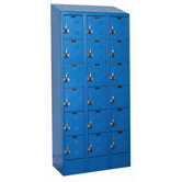 ReadyBuilt II Three Wide Six Tier Locker in Marine Blue (Assembled)