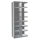 Hi-Tech Metal Bin Shelving Add-on Unit (14) 18" W x 12" H Bins
