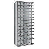 Hi-Tech Metal Bin Shelving Add-on Unit (66) 6" W x 6" H, (12) 6" W x 9" H Bins