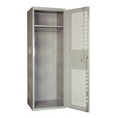 SecurityMax High Security Welded Locker with Diamond Perforated Door in Platinum (Assembled)