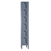 Heavy-Duty Ventilated Locker 6 Tier 1 Wide (Knock-Down)