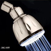 Temperature Sensitive Fixed LED Illuminated Shower Head