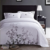 Ravel 100% cotton embroidered 3 piece  duvet cover set