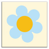 Folksy Love Decorative Tile in Retro Daisy