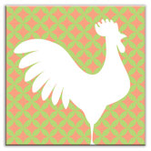 Folksy Love Decorative Tile in Doodle-Do Pink Right