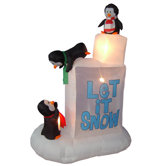 Christmas Inflatables Penguins on Ice