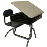 Quick Ship Universal Lift Lid Chair Combo Desk