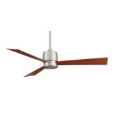 The Volare Three Light Ceiling Fan in Satined Nickel with Remote