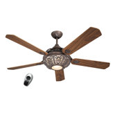 Santa Pepeo Ceiling Fan in Rust Brown with Remote