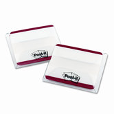 Durable Tabs, 2w x 1-1/2h, Red/White, 50/pack
