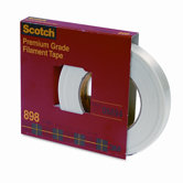 898 Premium Grade Filament Tape, 3/4" x 60 Yards, 3" Core, Clear