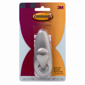 Scotch Command Adhesive-Mount Metal Hook, Large, Brushed Nickel Finish
