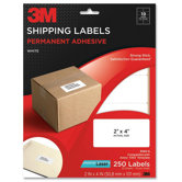 Shipping Labels,Laser Paper,2"x4",250/PK,White