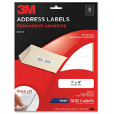 Address Labels,Inkjet Paper,1"x4",500/PK,White