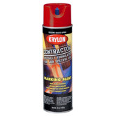 17 Oz APWA Red Solvent-Based Contractor Marking Spray Paint 7302