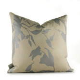 Morning Glory Organic Pillow in Silver