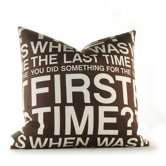 First Time Pillow in Chocolate
