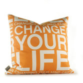 Change Your Life Pillow in Sunshine