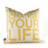 Change Your Life Pillow in Sunflower