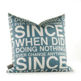 Since When Pillow in Cornflower