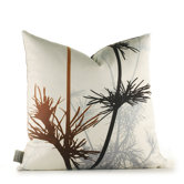 Morning Glory Prairie Pillow in Rust and Charcoal