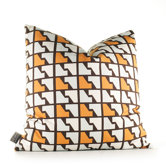 Estrella Faux Houndstooth Pillow in Sunshine